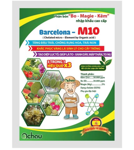 Phân bón Vi lượng Barcelona -M10 gói 100gr